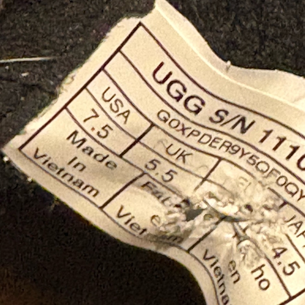 UGG Black Rain Boots, 7.5 - Picture 6 of 10